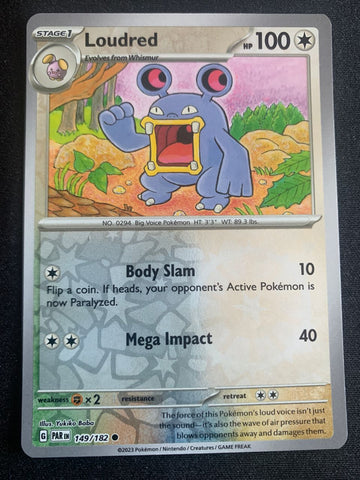 Loudred 149/182 – Paradoxrift (Karmesin & Purpur) – Pokémon Karte Reverse Holo