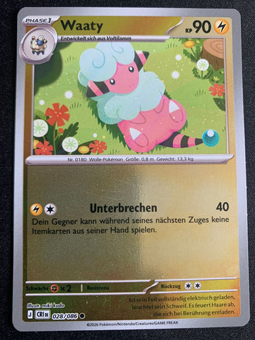 Waaty 28/86 – Wachsendes Chaos (Mega-Entwicklung) – Pokémon Karte Reverse Holo