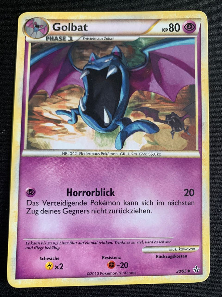 Golbat 30/95 – Entfesselt (HeartGold SoulSilver) – Pokémon Karte Matt
