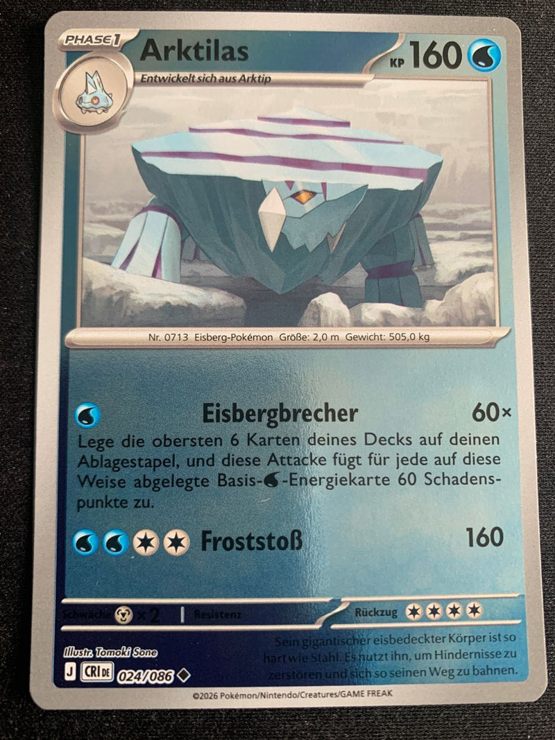 Arktilas 24/86 – Wachsendes Chaos (Mega-Entwicklung) – Pokémon Karte Reverse Holo