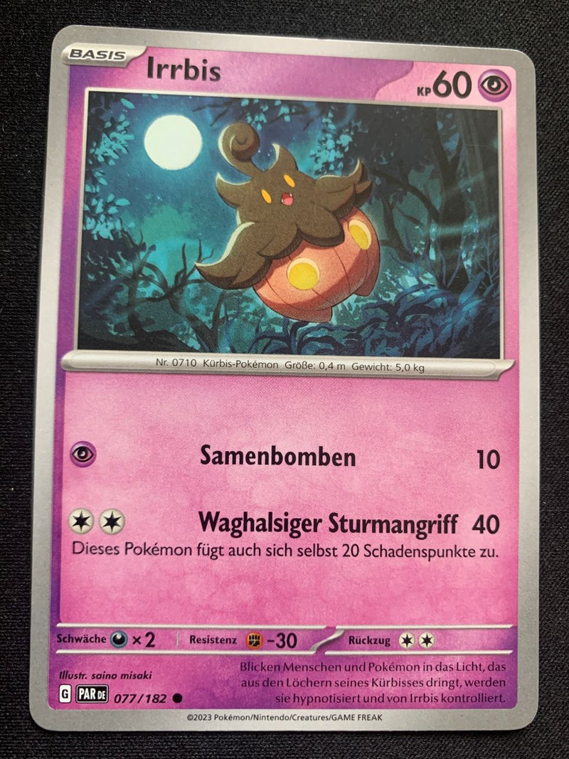 Irrbis 77/182 – Paradoxrift (Karmesin & Purpur) – Pokémon Karte Matt
