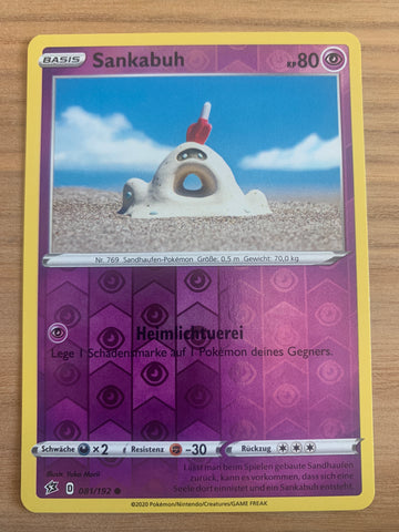 Sankabuh 81/192 – Clash der Rebellen (Schwert & Schild) – Pokémon Karte Reverse Holo