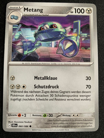 Metang 60/86 – Wachsendes Chaos (Mega-Entwicklung) – Pokémon Karte Matt