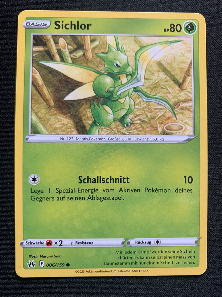 Sichlor 6/159 – Zenit der Könige (Schwert & Schild) – Pokémon Karte Matt
