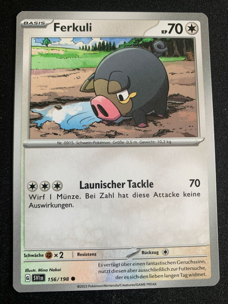 Ferkuli 156/198 – Karmesin & Purpur – Pokémon Karte Matt