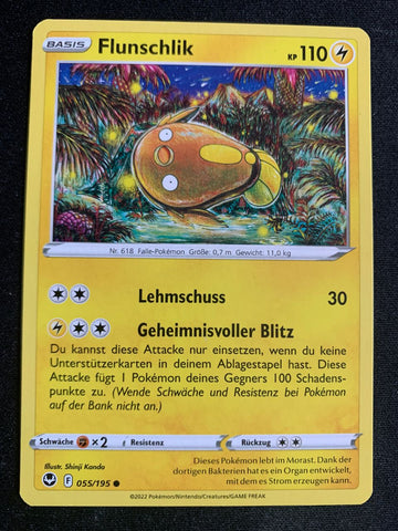 Flunschlik 55/195 – Silberne Sturmwinde (Schwert & Schild) – Pokémon Karte Matt