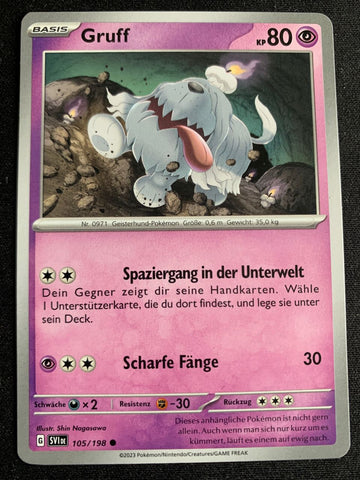Gruff 105/198 – Karmesin & Purpur – Pokémon Karte Matt