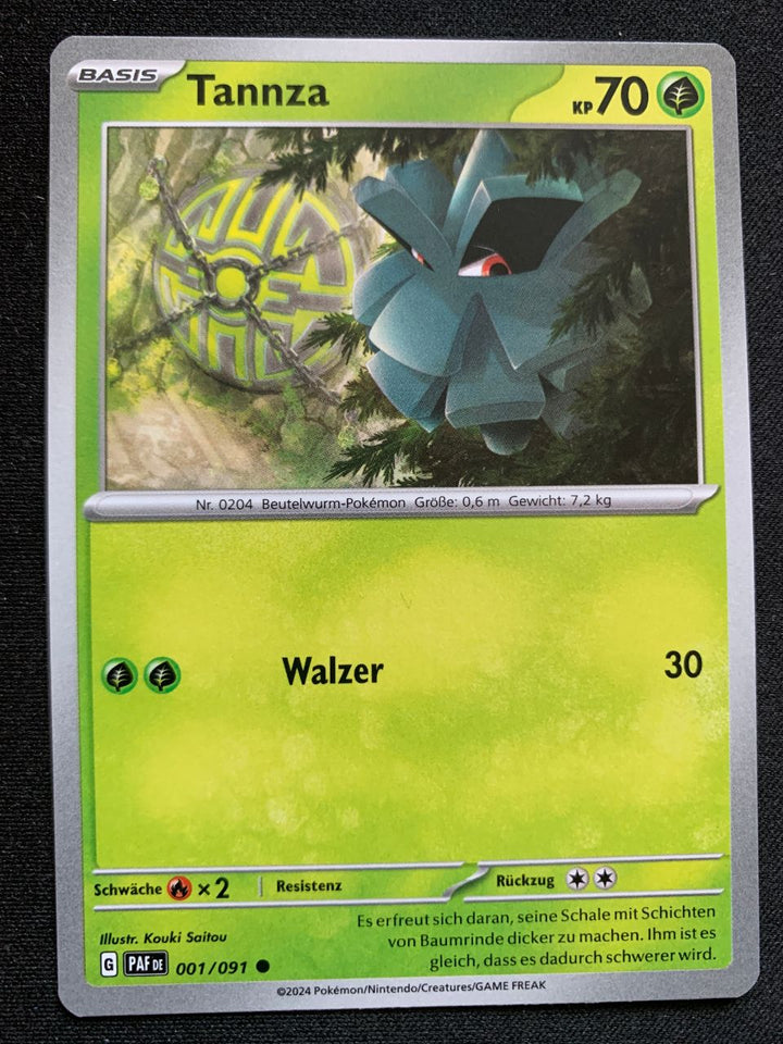 Tannza 1/91 – Paldeas Schicksale (Karmesin & Purpur) – Pokémon Karte Matt