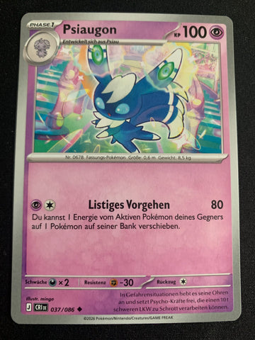 Psiaugon 37/86 – Wachsendes Chaos (Mega-Entwicklung) – Pokémon Karte Matt