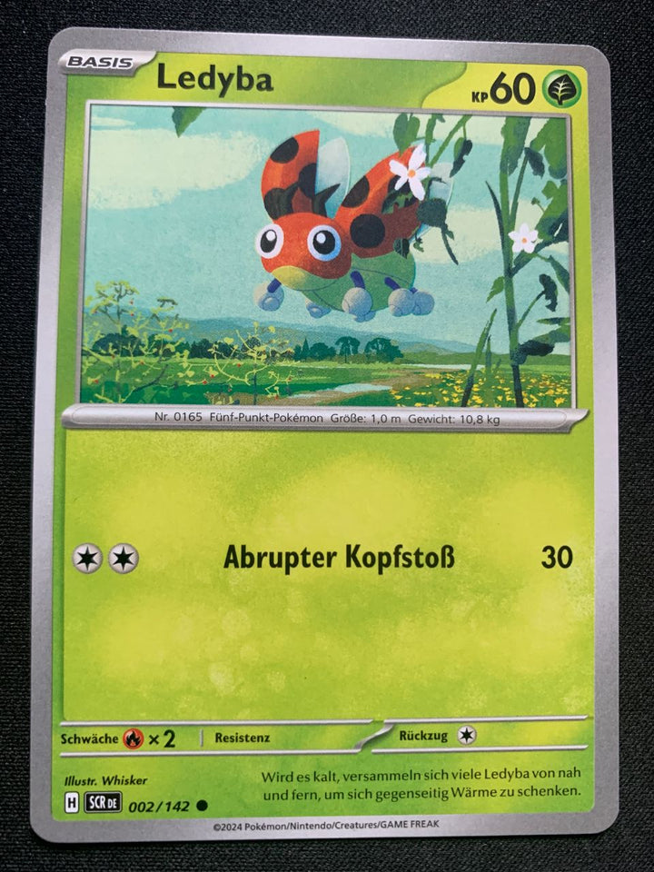 Ledyba 2/142 – Stellarkrone (Karmesin & Purpur) – Pokémon Karte Matt