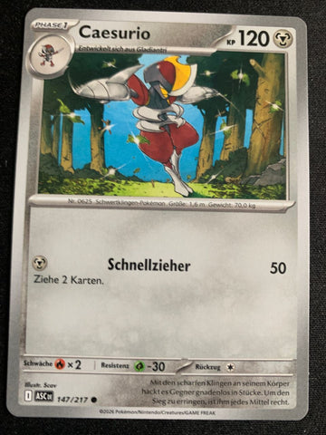 Caesurio 147/217 – Erhabene Helden (Mega-Entwicklung) – Pokémon Karte Matt