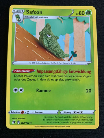 Safcon 2/192 – Clash der Rebellen (Schwert & Schild) – Pokémon Karte Matt