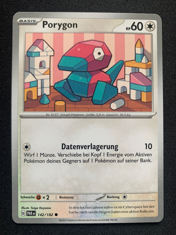 Porygon 142/182 – Paradoxrift (Karmesin & Purpur) – Pokémon Karte Matt