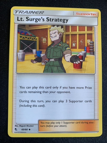 Lt. Surge's Strategy (Englisch) 60/68 – Verborgenes Schicksal – Pokémon Karte Matt
