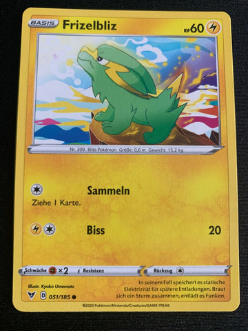 Frizelbliz 51/185 – Farbenschock (Schwert & Schild) – Pokémon Karte Matt