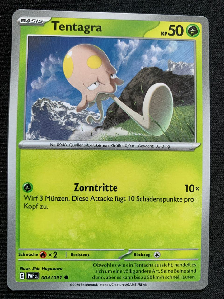 Tentagra 4/91 – Paldeas Schicksale (Karmesin & Purpur) – Pokémon Karte Matt