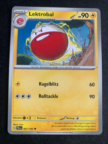 Lektrobal 67/193 – Entwicklungen in Paldea (Karmesin & Purpur) – Pokémon Karte Matt
