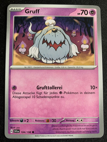 Gruff 104/198 – Karmesin & Purpur – Pokémon Karte Matt