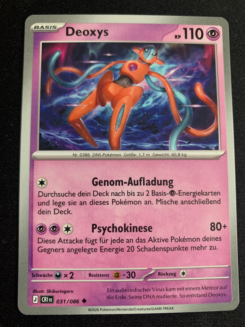 Deoxys 31/86 – Wachsendes Chaos (Mega-Entwicklung) – Pokémon Karte Matt