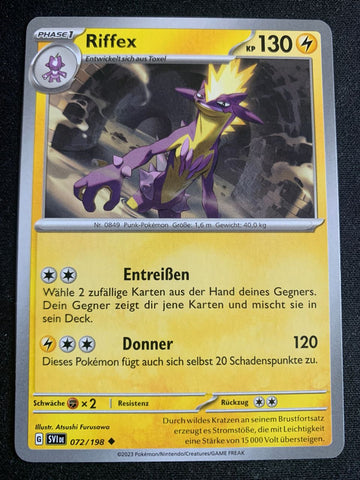 Riffex 72/198 – Karmesin & Purpur – Pokémon Karte Matt